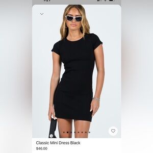 Princess Polly classic mini black dress size 4 🖤